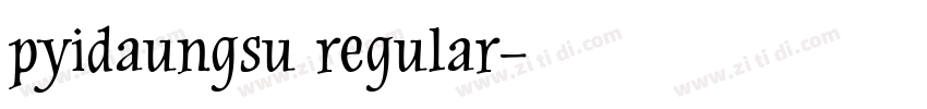 pyidaungsu regular字体转换